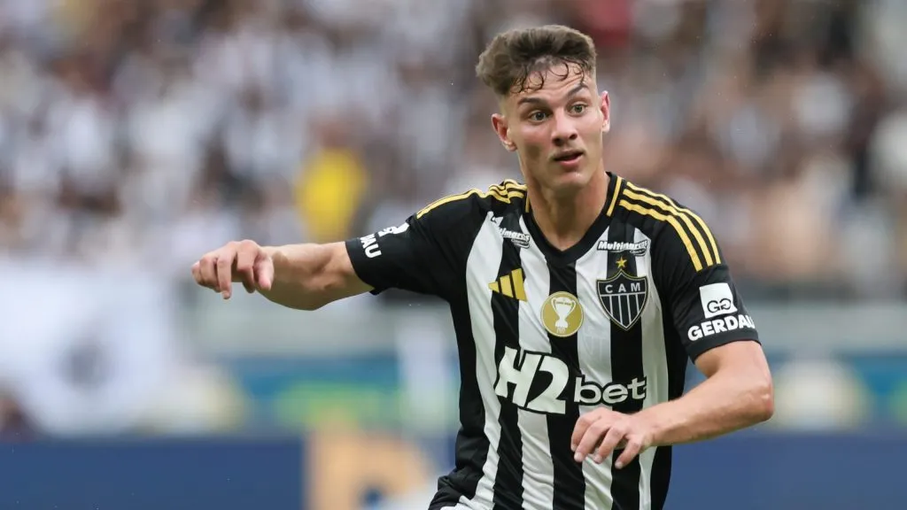 Natanael, atleta do Atletico-MG, em jogo diante do América-MG pelo Campeonato Mineiro. Foto: Gilson Lobo/AGIF.