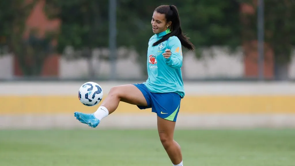 Mariza do Corinthians durante treino pela Seleção Feminina em Long Beach