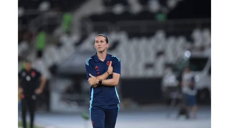 Filipe Luís técnico do Flamengo durante partida contra o Vasco no estádio Engenhão pelo campeonato Carioca 2025. Foto: Thiago Ribeiro/AGIF