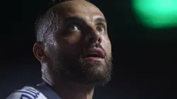 Guilherme durante partida entre Santos e São Paulo, na Vila Belmiro, pelo Campeonato Paulista