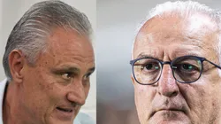 Dorival e Tite estão livres no mercado. Fotos: Thiago Ribeiro/AGIF e Abner Dourado/AGIF.