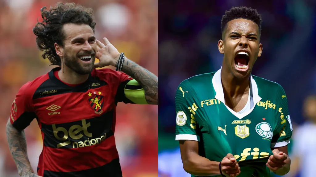 Lucas Lima e Estêvão se enfrentarão em Sport x Palmeiras. FOTO: AGIF