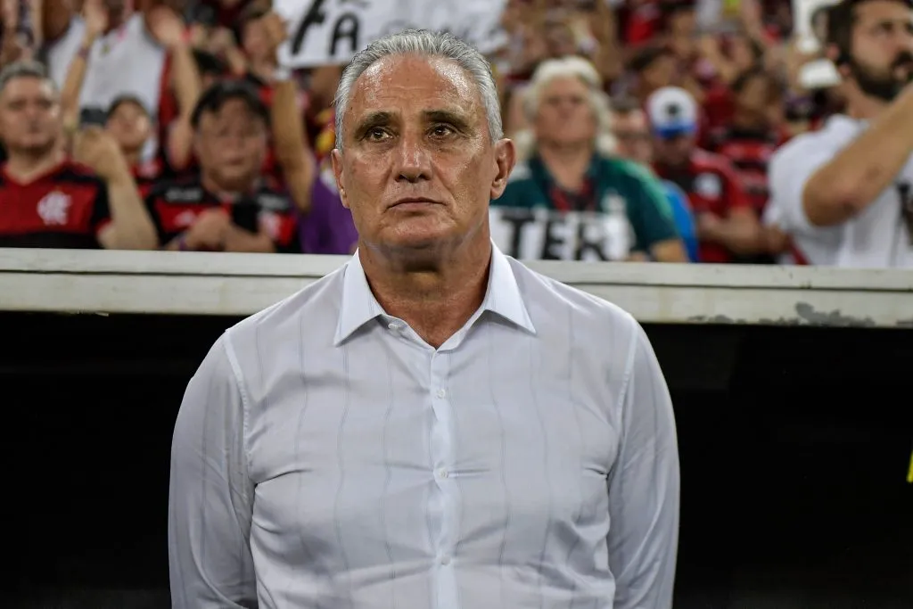 Treinador Tite em partida pelo Flamengo. Foto: Thiago Ribeiro/AGIF