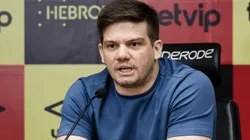 Guilherme Falcão se revoltou em entrevista coletiva - Foto: Paulo Paiva / Sport Recife.