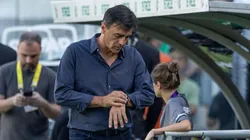 Gustavo Quinteros, técnico do Grêmio, durante partida contra o Juventude, pelo Campeonato Gaúcho. Foto: Liamara Polli/AGIF.