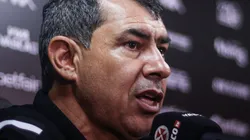 Fábio Carille durante entrevista coletiva em São Januário após jogo contra o Santos. Foto: Dikran Sahagian/CRVG