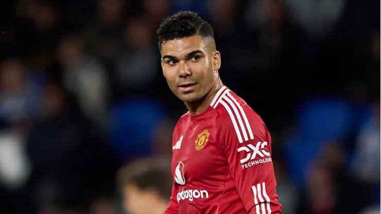 Casemiro em partida pelo Manchester United. (Photo by Juan Manuel Serrano Arce/Getty Images)