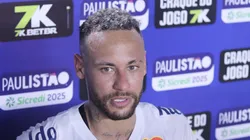 Neymar durante partida do Campeonato Paulista.