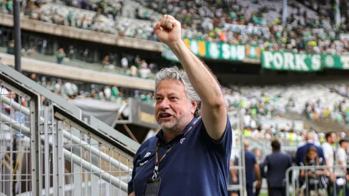 Julio Casares Presidente do São Paulo durante partida contra o Palmeiras no estádio Mineirão pelo campeonato Supercopa 2024. Foto: Gilson Lobo/AGIF