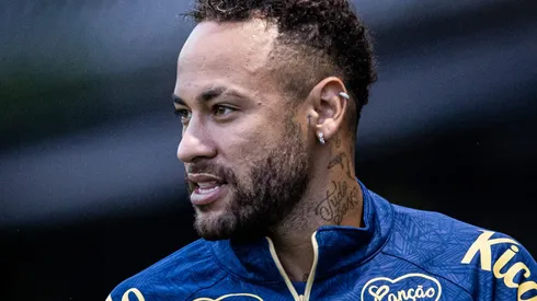 Neymar durante treinamento no CT Rei Pelé. Foto: Raul Baretta/SFC