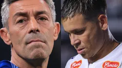 Soteldo e Pedro Caixinha, do Santos. Foto: Marcello Zambrana e Ettore Chiereguini//AGIF