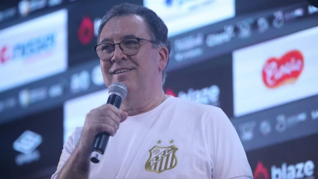 Marcelo Teixeira, presidente do Santos. Foto: Reinaldo Campos/AGIF