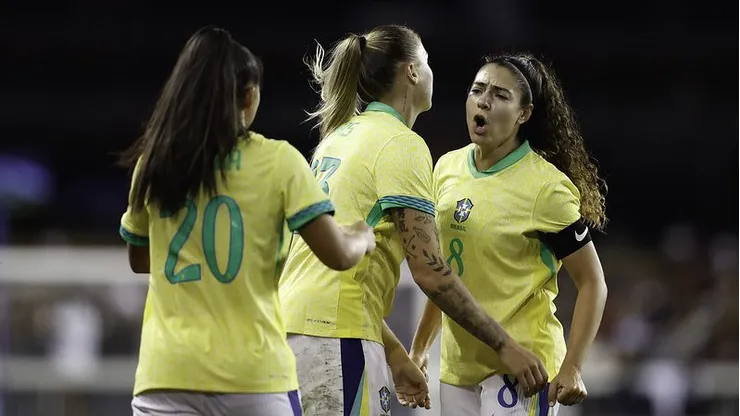 Seleção Feminina em vitória contra EUA. Foto: Rafael Ribeiro/CBF