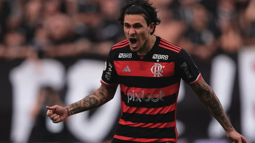 Pedro em ação pelo Flamengo no Brasileirão Série A 2024 – Foto: Ettore Chiereguini/AGIF