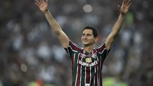 Ganso jogador do Fluminense comemora seu classificação após partida contra o Grêmio no estádio Maracanã pelo campeonato Copa Libertadores 2024. Foto: Jorge Rodrigues/AGIF