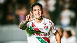 GERMAN CANO jogador do Fluminense comemora seu gol durante partida contra o Caxias no estádio Centenário pelo campeonato Copa Do Brasil 2025. Foto: Giancarlo Santorum/AGIF