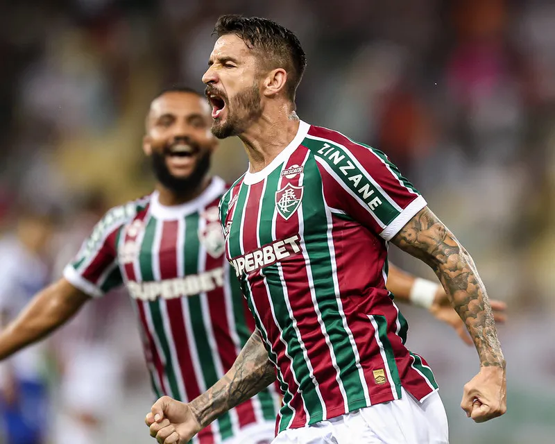 Eve comemora um de seus golaços pelo Fluminense. Foto: Marcelo Gonçalves/Fluminense FC