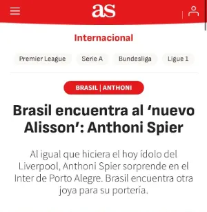 Jornal AS elogiando Anthoni – Foto: Reprodução