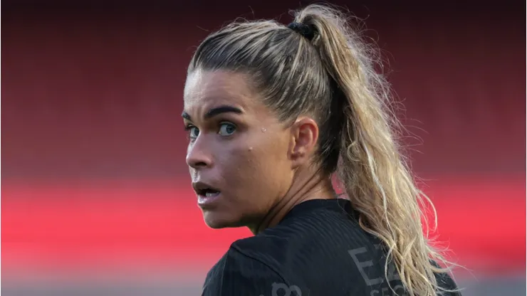 Tamires jogadora do Corinthians durante partida contra o São Paulo no estádio Morumbi pelo campeonato Supercopa 2025.