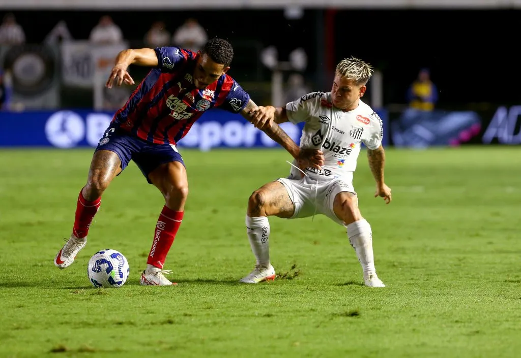 Soteldo em ação pelo Santos no Brasileirão. Foto: Mauricio De Souza/AGIF