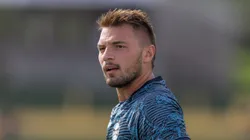 Grando em jogo pelo Grêmio.