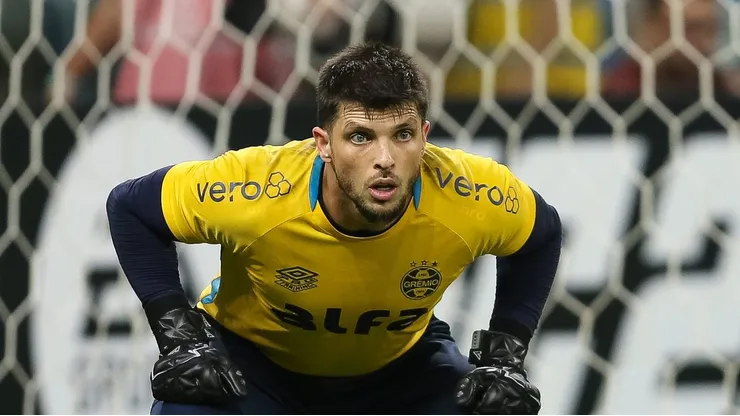 Volpi durante vitória do Grêmio diante do Atlético Grau (PER).