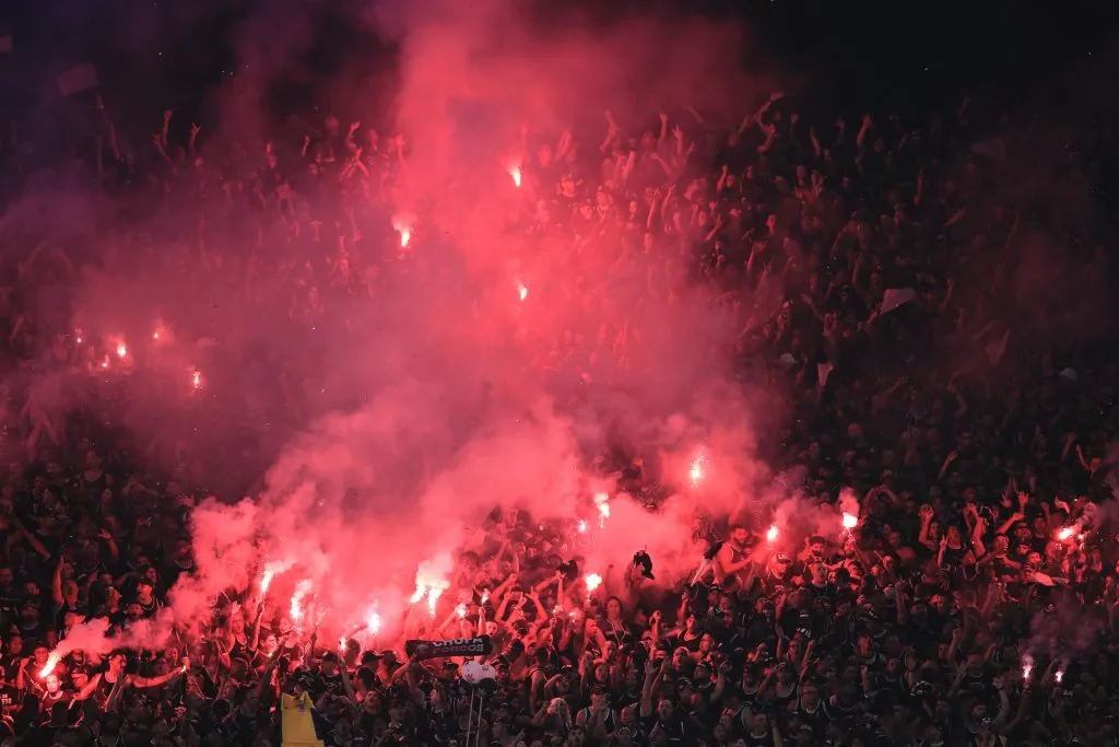 SP – SAO PAULO – 27/03/2025 – PAULISTA 2025 FINAL, CORINTHIANS X PALMEIRAS – Torcida do Corinthians durante partida contra Palmeiras no estadio Arena Corinthians pelo campeonato Paulista 2025. Foto: Ettore Chiereguini/AGIF