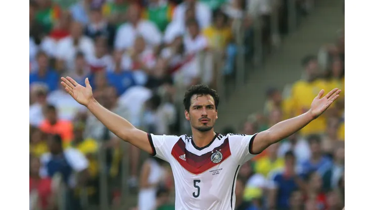 Mats Hummels da Alemanha durante partida contra a Franca no estadio Maracana pelas quartas-de-final na Copa do Mundo 2014.. Foto: Fernando Soutello/AGIF