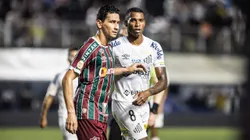 Jean Lucas jogador do Santos durante partida contra o Fluminense. Foto: Abner Dourado/AGIF