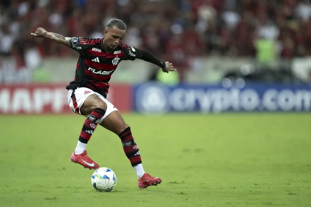 Wesley durante a partida contra o Central Córdoba, pela Libertadores. Foto: Jorge Rodrigues/AGIF