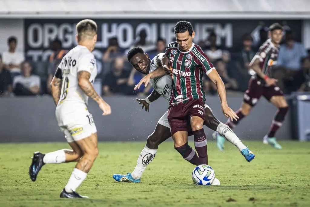 Ganso jogador do Fluminense durante partida contra o Santos – Foto: Abner Dourado/AGIF