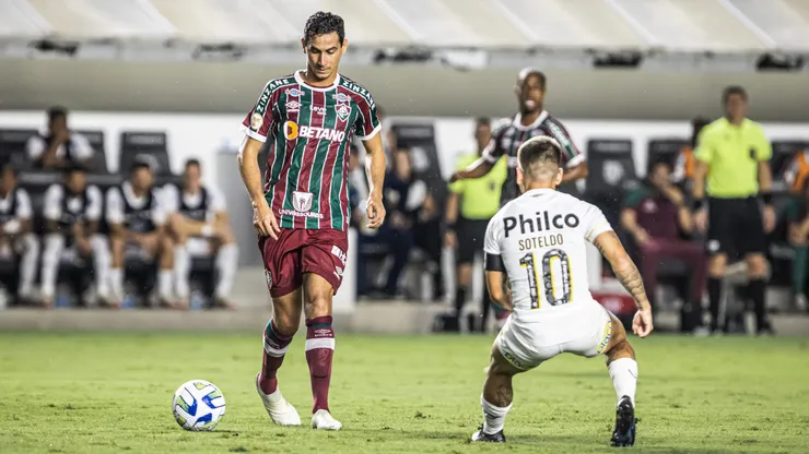 Ganso jogador do Fluminense durante partida contra o Santos - Foto: Abner Dourado/AGIF