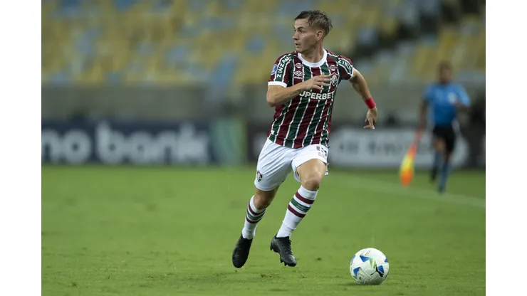 Lavega jogador do Fluminense durante partida contra o San Jose no estádio Maracanã pelo campeonato Copa Sul-americana 2025. Foto: Jorge Rodrigues/AGIF
