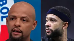 Felipe Melo é comentarista do Grupo Globo. . Fotos: Marcello Zambrana/AGIF e Reprodução/ YouTube.