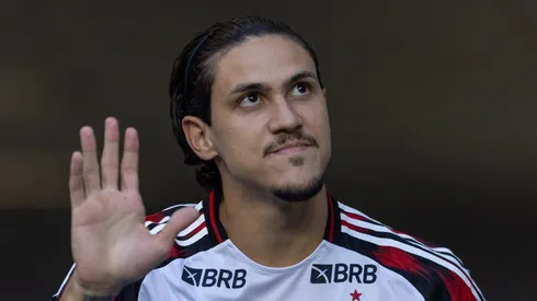 RS - PORTO ALEGRE - 13/04/2025 - BRASILEIRO A 2025, GREMIO X FLAMENGO - Pedro jogador do Flamengo durante partida contra o Gremio no estadio Arena do Gremio pelo campeonato Brasileiro A 2025.