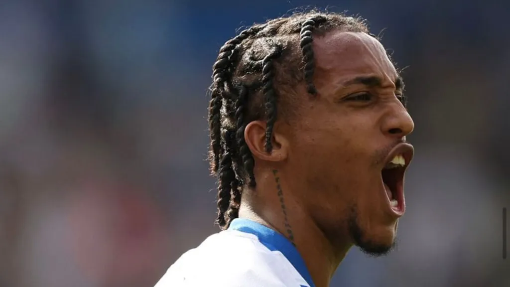 Cria do Fluminense, João Pedro marcou dois gols neste final de semana – Foto: Reprodução/Brighton