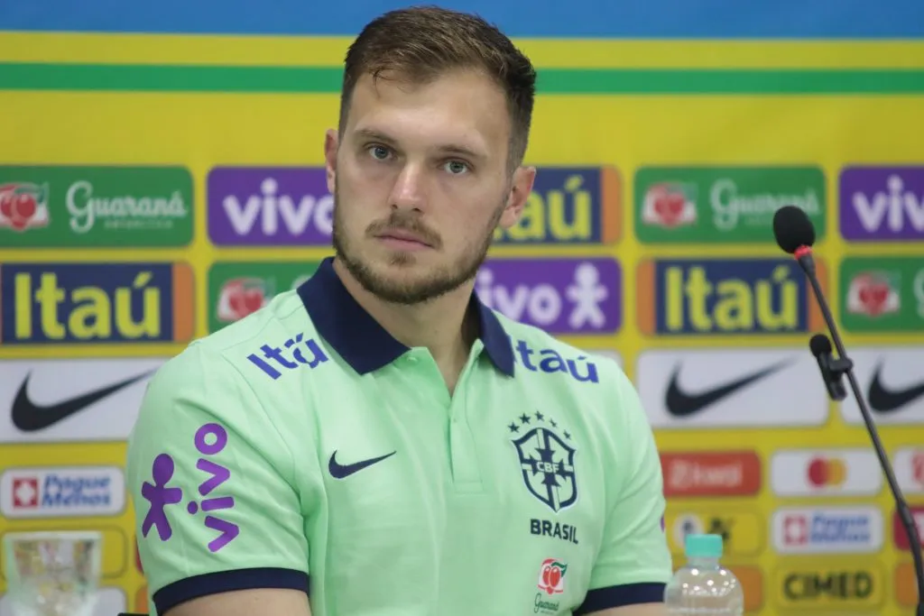 PA – BELEM – 05/09/2023 – SELECAO BRASILEIRA, TREINO – Lucas Perri jogador do Selecao Brasileira durante treino no estadio Mangueirao. Foto: Fernando Torres/AGIF