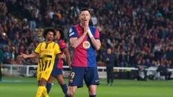 Robert Lewandowski em partida entre Barcelona e Borussia Dortmund. Foto: Action Plus Sports Images / Alamy Stock Photo