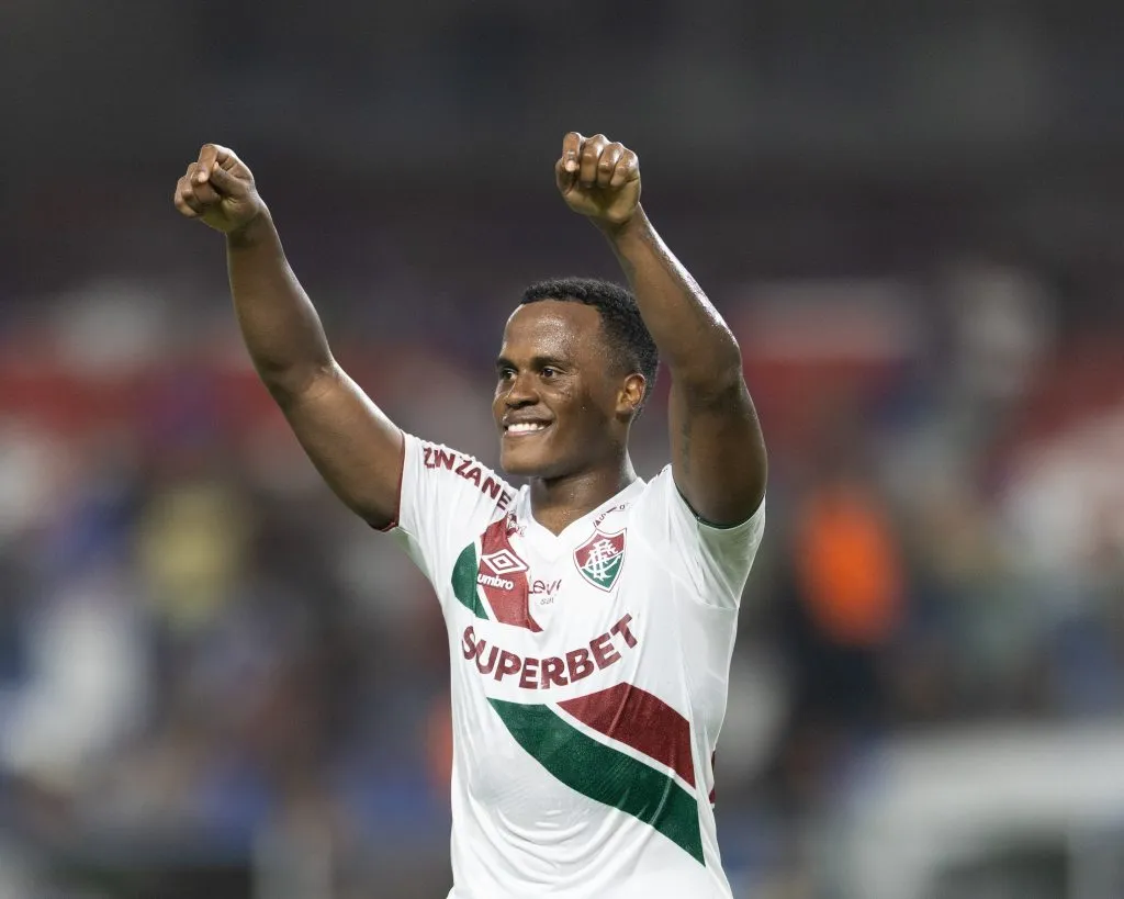 Jhon Arias jogador do Fluminense comemora seu gol – Foto: Talita Gouvea/AGIF