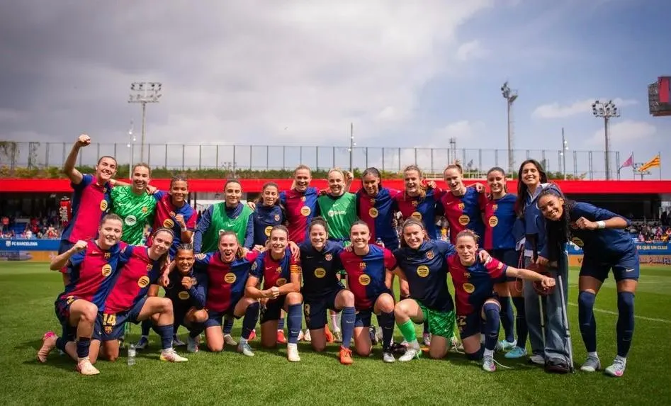 Elenco do Barcelona Feminino. Foto: Divulgação/Barcelona Feminino
