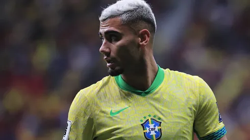 Andreas Pereira durante partida entre Brasil e Peru, no Estádio Mané Garrincha, pelas Eliminatórias para a Copa do Mundo de 2026.