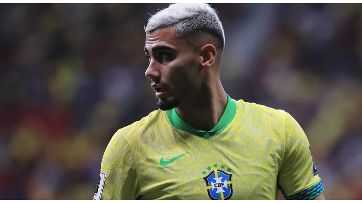 Andreas Pereira durante partida entre Brasil e Peru, no Estádio Mané Garrincha, pelas Eliminatórias para a Copa do Mundo de 2026.