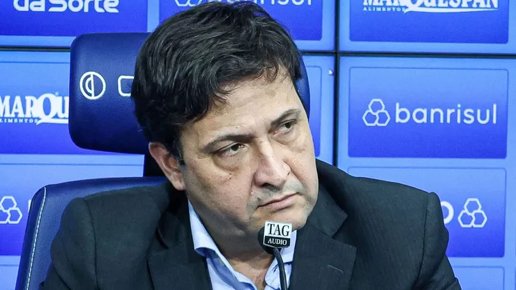 RS - PORTO ALEGRE - 29/06/2023 - GREMIO, COLETIVA DO PRESIDENTE ALBERTO GUERRA - Alberto Guerra presidente do Gremio durante em coletiva de imprensa realizada no CT Luiz Carvalho.