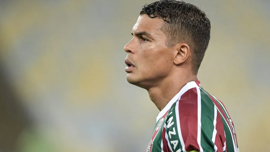 Capitão do Fluminense, Thiago Silva teve lesão muscular detectada – Foto: Thiago Ribeiro/AGIF