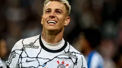 Róger Guedes durante partida entre Corinthians e Avaí, na Neo Química Arena, pelo Brasileirão 2022.