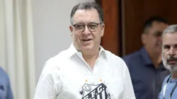Marcelo Teixeira presidente do Santos durante coletiva de imprensa realizada no CT Rei Pele. Foto: Reinaldo Campos/AGIF