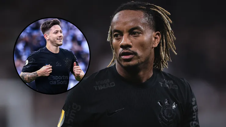 Garro e Carrillo, do Corinthians. Foto: Ettore Chiereguini/AGIF e Marcello Zambrana/AGIF