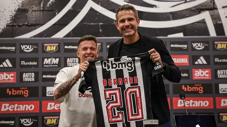 Bernard pelo Atlético-MG. Foto: Pedro Souza/Atlético