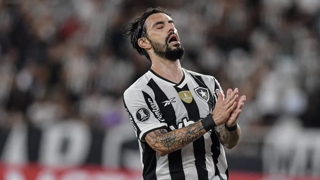 Mastriani, jogador do Botafogo, durante partida contra o Carabobo-VEN, pela CONMEBOL Libertadores. Foto: Thiago Ribeiro/AGIF.