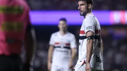 Calleri jogador do São Paulo durante partida contra o Novorizontino no estádio Morumbi pelo campeonato Paulista 2025. Foto: Marcello Zambrana/AGIF